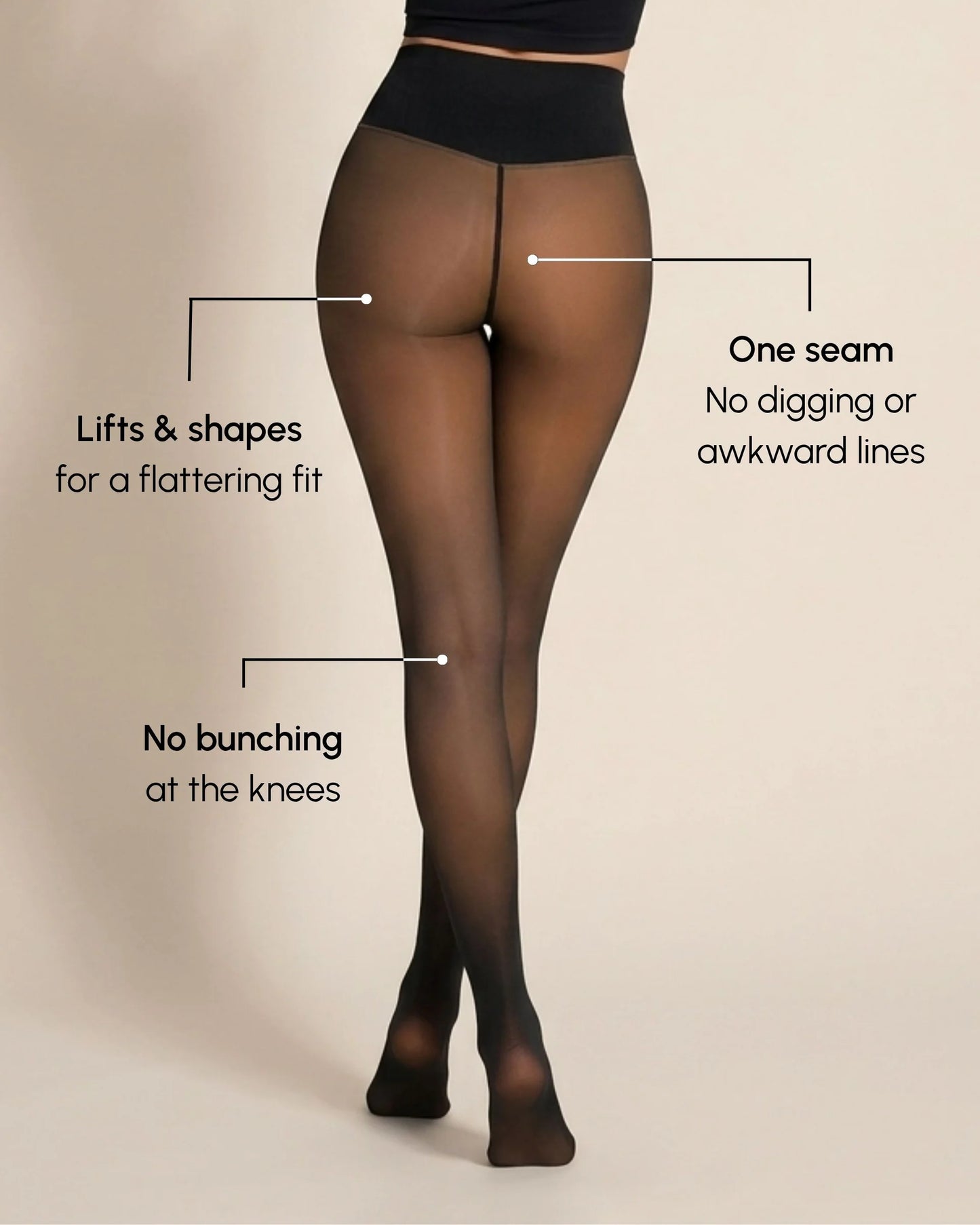 Sheer Illusion Fleece-Lined Tights