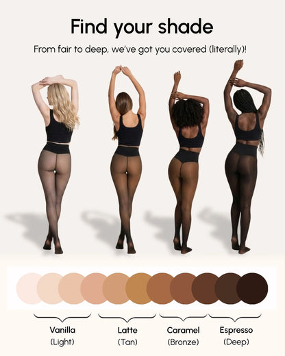 Sheer Illusion Fleece-Lined Tights