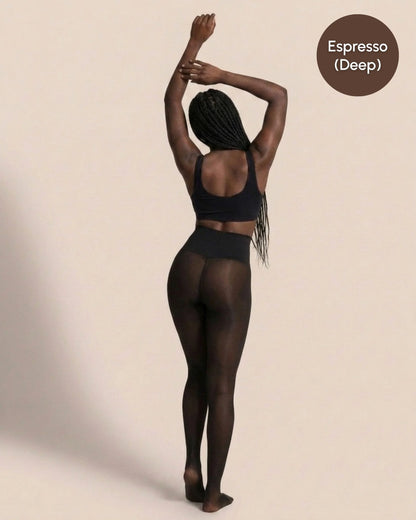 Sheer Illusion Fleece-Lined Tights